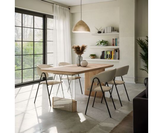 Tραπέζι Faghan pakoworld καφέ mdf 180x90x76εκ - ΤΡΑΠΕΖΙΑ ΚΟΥΖΙΝΑΣ στο Milonadakis.gr