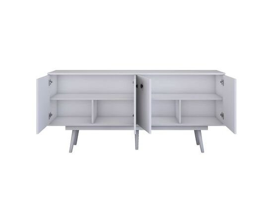 Μπουφές Salonde pakoworld λευκό μελαμίνης-λευκό pp πόδι 180x40x82.6εκ - ΜΠΟΥΦΕΔΕΣ-ΚΟΝΣΟΛΕΣ στο Milonadakis.gr
