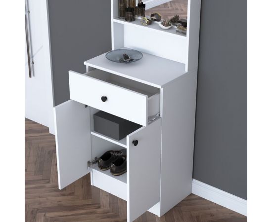 Έπιπλο εισόδου Rockder pakoworld λευκό μελαμίνης 60x35.5x182.8εκ - ΕΠΙΠΛΑ ΕΙΣΟΔΟΥ στο Milonadakis.gr