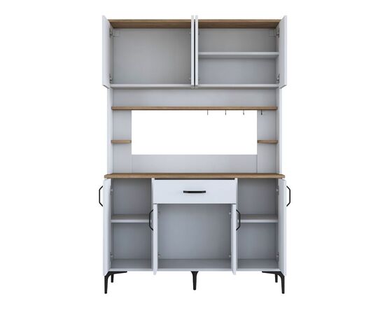 Mπουφές με ράφι Cordie pakoworld λευκό μελαμίνης 120x40x184.2εκ - ΜΠΟΥΦΕΔΕΣ-ΚΟΝΣΟΛΕΣ στο Milonadakis.gr