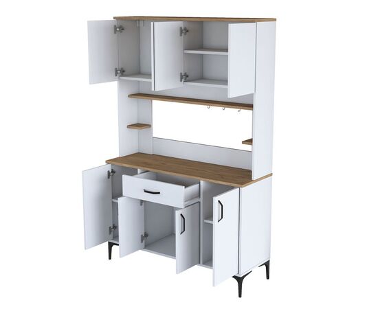 Mπουφές με ράφι Cordie pakoworld λευκό μελαμίνης 120x40x184.2εκ - ΜΠΟΥΦΕΔΕΣ-ΚΟΝΣΟΛΕΣ στο Milonadakis.gr