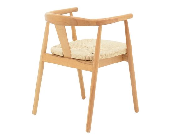 Πολυθρόνα Gernine pakoworld μασίφ ξύλο οξιάς και σχοινί σε φυσική απόχρωση 56x49x73εκ - ΚΑΡΕΚΛΕΣ - ΠΟΛΥΘΡΟΝΕΣ στο Milonadakis.gr