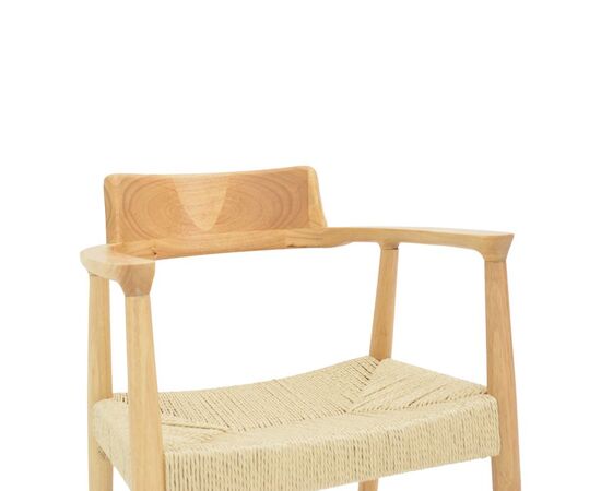 Πολυθρόνα Jojene pakoworld rubberwood και σχοινί σε φυσική απόχρωση 58x54x79εκ - ΚΑΡΕΚΛΕΣ - ΠΟΛΥΘΡΟΝΕΣ στο Milonadakis.gr