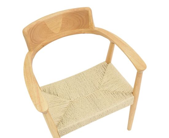 Πολυθρόνα Jojene pakoworld rubberwood και σχοινί σε φυσική απόχρωση 58x54x79εκ - ΚΑΡΕΚΛΕΣ - ΠΟΛΥΘΡΟΝΕΣ στο Milonadakis.gr
