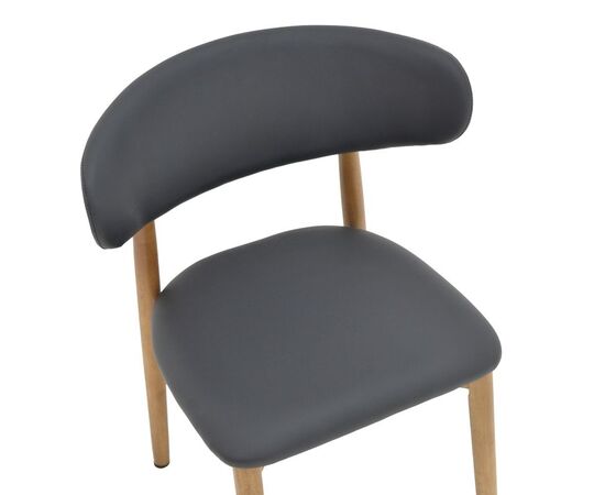 Καρέκλα Ubene pakoworld rubberwood και pu σε καρυδί και μαύρο απόχρωση 46x58x79εκ - ΚΑΡΕΚΛΕΣ - ΠΟΛΥΘΡΟΝΕΣ ΕΣ. στο Milonadakis.gr