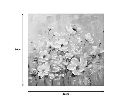 Πίνακας σε καμβά Rozy II Inart 80x3x80εκ - ΠΙΝΑΚΕΣ στο Milonadakis.gr