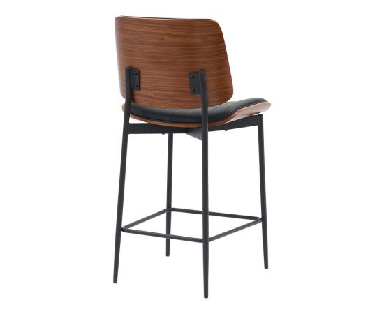 Σκαμπό-μπαρ Kathy pakoworld μαύρο pu-καρυδί μέταλλο 48.5x52.5x96εκ - ΣΚΑΜΠΟ ΜΠΑΡ στο Milonadakis.gr