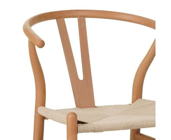 Καρέκλα Wishbone pakoworld rubberwood-σχοινί σε φυσική απόχρωση 50x51x80εκ - ΚΑΡΕΚΛΕΣ - ΠΟΛΥΘΡΟΝΕΣ ΕΣ. στο Milonadakis.gr