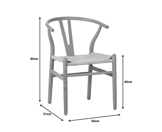 Καρέκλα Wishbone pakoworld rubberwood-σχοινί σε φυσική απόχρωση 50x51x80εκ - ΚΑΡΕΚΛΕΣ - ΠΟΛΥΘΡΟΝΕΣ ΕΣ. στο Milonadakis.gr