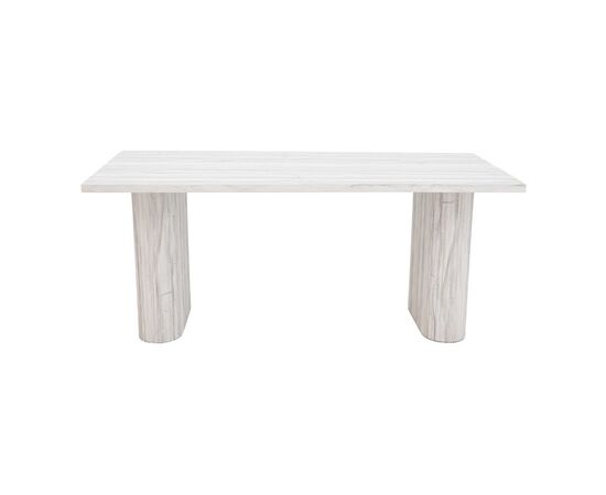 Τραπέζι Loozir pakoworld mdf σε απόχρωση λευκό μαρμάρου 180x90x75εκ - ΤΡΑΠΕΖΙΑ ΚΟΥΖΙΝΑΣ στο Milonadakis.gr
