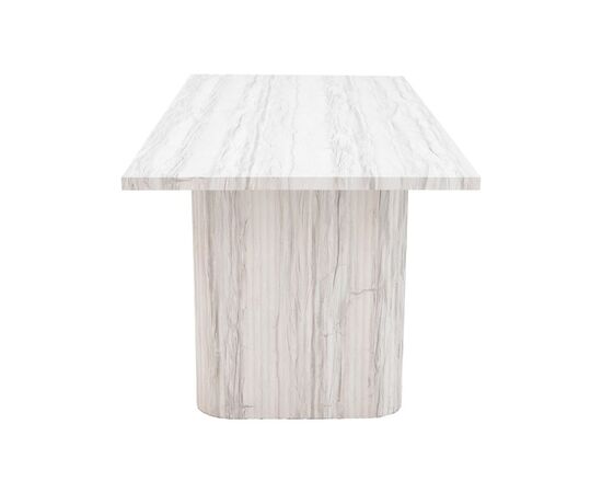 Τραπέζι Loozir pakoworld mdf σε απόχρωση λευκό μαρμάρου 180x90x75εκ - ΤΡΑΠΕΖΙΑ ΚΟΥΖΙΝΑΣ στο Milonadakis.gr