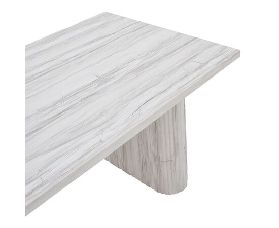 Τραπέζι Loozir pakoworld mdf σε απόχρωση λευκό μαρμάρου 180x90x75εκ - ΤΡΑΠΕΖΙΑ ΚΟΥΖΙΝΑΣ στο Milonadakis.gr