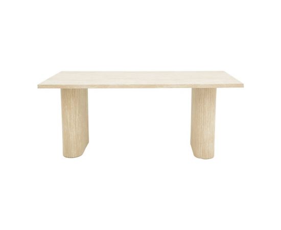 Τραπέζι Loozir pakoworld mdf σε φυσική απόχρωση 180x90x75εκ - ΤΡΑΠΕΖΙΑ ΚΟΥΖΙΝΑΣ στο Milonadakis.gr