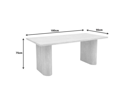 Τραπέζι Loozir pakoworld mdf σε φυσική απόχρωση 180x90x75εκ - ΤΡΑΠΕΖΙΑ ΚΟΥΖΙΝΑΣ στο Milonadakis.gr