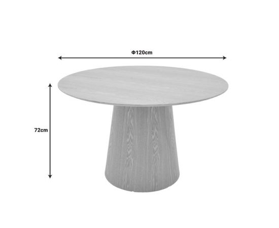 Τραπέζι Kayano pakoworld mdf σε φυσική απόχρωση Φ120x72εκ - ΤΡΑΠΕΖΙΑ ΚΟΥΖΙΝΑΣ στο Milonadakis.gr