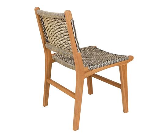 Καρέκλα Darien pakoworld σκελετός teak ξύλο σε φυσική απόχρωση και κρέμ-μαύρο σχοινί 52x62x86εκ - ΚΑΡΕΚΛΕΣ - ΠΟΛΥΘΡΟΝΕΣ στο Milonadakis.gr