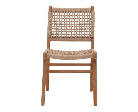 Καρέκλα Rover pakoworld σκελετός από teak ξύλο σε φυσική απόχρωση και μπεζ baana ξύλο 50x60x86εκ - ΚΑΡΕΚΛΕΣ - ΠΟΛΥΘΡΟΝΕΣ στο Milonadakis.gr