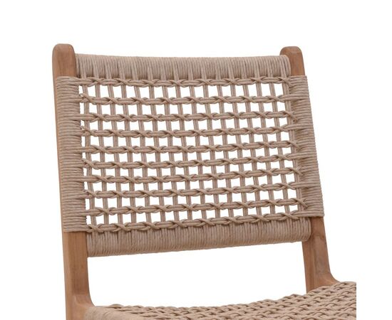 Καρέκλα Rover pakoworld σκελετός από teak ξύλο σε φυσική απόχρωση και μπεζ baana ξύλο 50x60x86εκ - ΚΑΡΕΚΛΕΣ - ΠΟΛΥΘΡΟΝΕΣ στο Milonadakis.gr