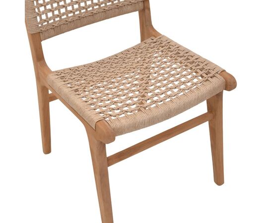 Καρέκλα Rover pakoworld σκελετός από teak ξύλο σε φυσική απόχρωση και μπεζ baana ξύλο 50x60x86εκ - ΚΑΡΕΚΛΕΣ - ΠΟΛΥΘΡΟΝΕΣ στο Milonadakis.gr