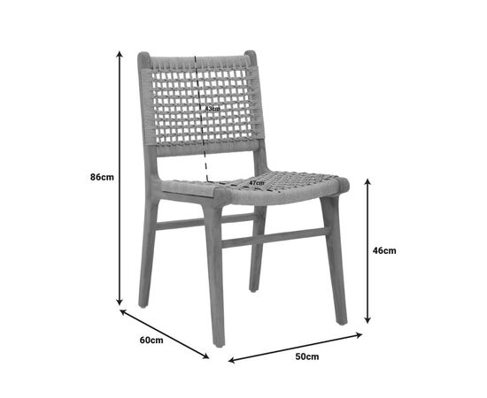 Καρέκλα Rover pakoworld σκελετός από teak ξύλο σε φυσική απόχρωση και μπεζ baana ξύλο 50x60x86εκ - ΚΑΡΕΚΛΕΣ - ΠΟΛΥΘΡΟΝΕΣ στο Milonadakis.gr