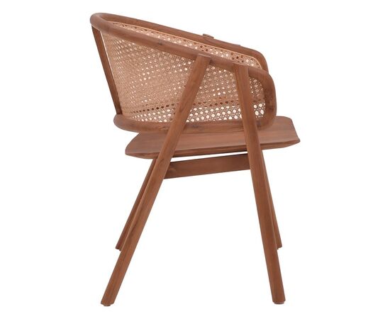 Πολυθρόνα Anlene pakoworld σκελετός teak ξύλο σε καρυδί απόχρωση με rattan σε μπεζ απόχρωση 62x54x82εκ - ΚΑΡΕΚΛΕΣ - ΠΟΛΥΘΡΟΝΕΣ στο Milonadakis.gr