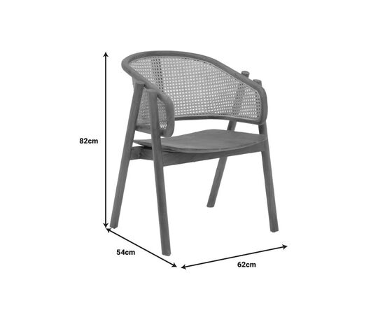 Πολυθρόνα Anlene pakoworld σκελετός teak ξύλο σε καρυδί απόχρωση με rattan σε μπεζ απόχρωση 62x54x82εκ - ΚΑΡΕΚΛΕΣ - ΠΟΛΥΘΡΟΝΕΣ στο Milonadakis.gr