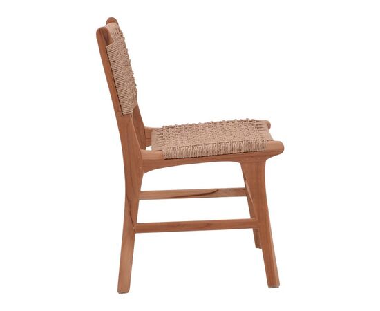 Καρέκλα Sponze pakoworld σκελετός teak ξύλο με σχοινί σε φυσική απόχρωση 50x58x85εκ - ΚΑΡΕΚΛΕΣ - ΠΟΛΥΘΡΟΝΕΣ στο Milonadakis.gr