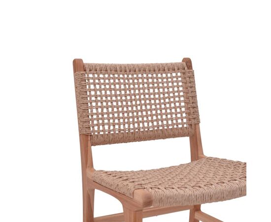 Καρέκλα Sponze pakoworld σκελετός teak ξύλο με σχοινί σε φυσική απόχρωση 50x58x85εκ - ΚΑΡΕΚΛΕΣ - ΠΟΛΥΘΡΟΝΕΣ στο Milonadakis.gr