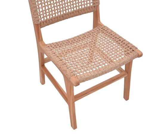 Καρέκλα Sponze pakoworld σκελετός teak ξύλο με σχοινί σε φυσική απόχρωση 50x58x85εκ - ΚΑΡΕΚΛΕΣ - ΠΟΛΥΘΡΟΝΕΣ στο Milonadakis.gr