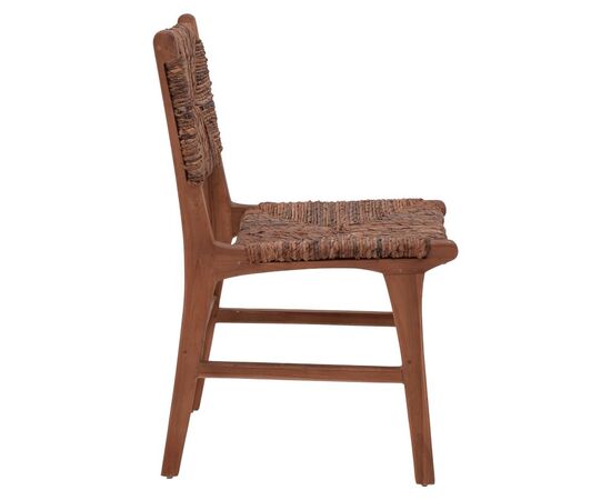 Καρέκλα Refane pakoworld σκελετός teak ξύλο με banana σχοινί σε καρυδί απόχρωση 50x58x85εκ - ΚΑΡΕΚΛΕΣ - ΠΟΛΥΘΡΟΝΕΣ στο Milonadakis.gr