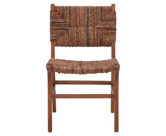 Καρέκλα Refane pakoworld σκελετός teak ξύλο με banana σχοινί σε καρυδί απόχρωση 50x58x85εκ - ΚΑΡΕΚΛΕΣ - ΠΟΛΥΘΡΟΝΕΣ στο Milonadakis.gr