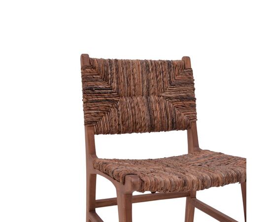 Καρέκλα Refane pakoworld σκελετός teak ξύλο με banana σχοινί σε καρυδί απόχρωση 50x58x85εκ - ΚΑΡΕΚΛΕΣ - ΠΟΛΥΘΡΟΝΕΣ στο Milonadakis.gr