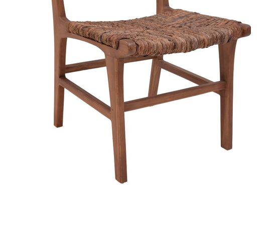 Καρέκλα Refane pakoworld σκελετός teak ξύλο με banana σχοινί σε καρυδί απόχρωση 50x58x85εκ - ΚΑΡΕΚΛΕΣ - ΠΟΛΥΘΡΟΝΕΣ στο Milonadakis.gr