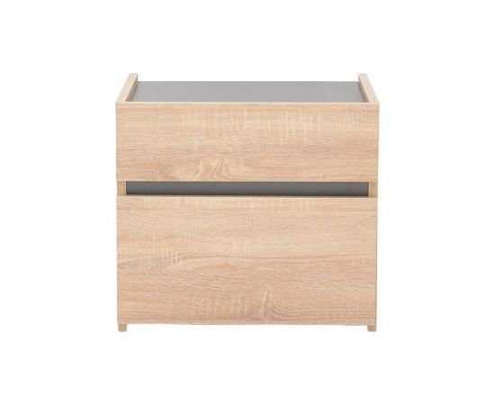 Κομοδίνο Comcie pakoworld σε φυσικό με γκρι απόχρωση 50x42x45.5εκ - ΚΟΜΟΔΙΝΑ στο Milonadakis.gr