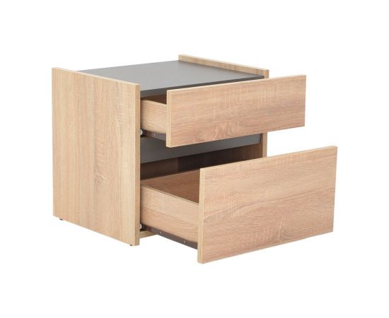 Κομοδίνο Comcie pakoworld σε φυσικό με γκρι απόχρωση 50x42x45.5εκ - ΚΟΜΟΔΙΝΑ στο Milonadakis.gr