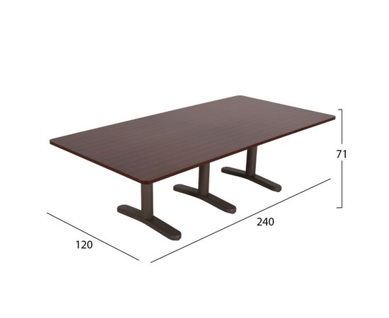 ΓΡΑΦΕΙΟ ΣΥΝΕΔΡΙΑΣΕΩΝ WALVIA ΕΠΑΓΓΕΛΜΑΤΙΚΟ WENGE HM2047.12 240X120X75Υ εκ. - ΓΡΑΦΕΙΑ στο Milonadakis.gr