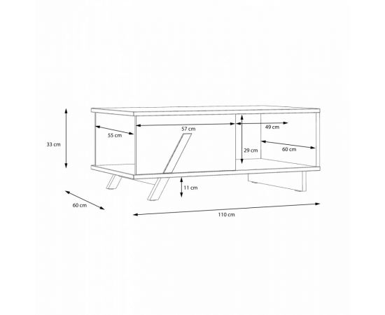 ΤΡΑΠΕΖΙ ΣΑΛΟΝΙΟΥ OTTO HM8815 ΣΤΑΧΤΙ ΜΑΥΡΟ 110x60x33 εκ. - ΤΡΑΠΕΖΑΚΙΑ ΣΑΛΟΝΙΟΥ στο Milonadakis.gr