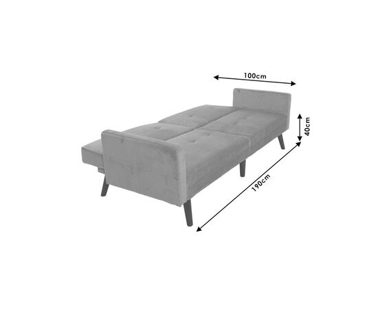 Γωνιακός καναπές-κρεβάτι με σκαμπό Dream pakoworld  γκρι-ασημί βελούδο 209x157x80εκ - ΚΑΝΑΠΕΔΕΣ-ΣΑΛΟΝΙΑ στο Milonadakis.gr