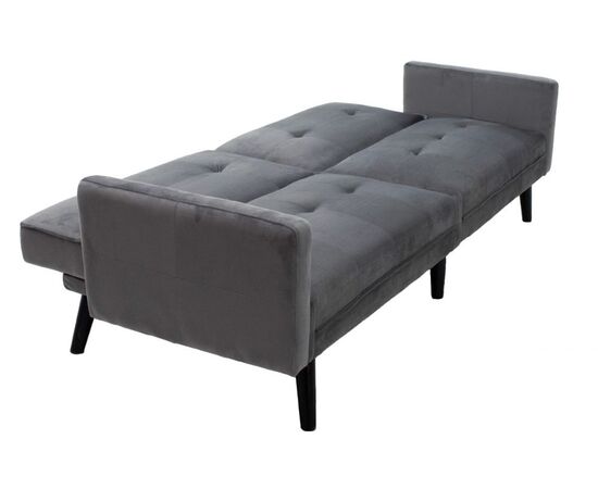 Γωνιακός καναπές-κρεβάτι με σκαμπό Dream pakoworld  γκρι-ασημί βελούδο 209x157x80εκ - ΚΑΝΑΠΕΔΕΣ-ΣΑΛΟΝΙΑ στο Milonadakis.gr