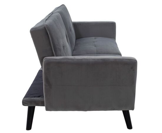 Γωνιακός καναπές-κρεβάτι με σκαμπό Dream pakoworld  γκρι-ασημί βελούδο 209x157x80εκ - ΚΑΝΑΠΕΔΕΣ-ΣΑΛΟΝΙΑ στο Milonadakis.gr