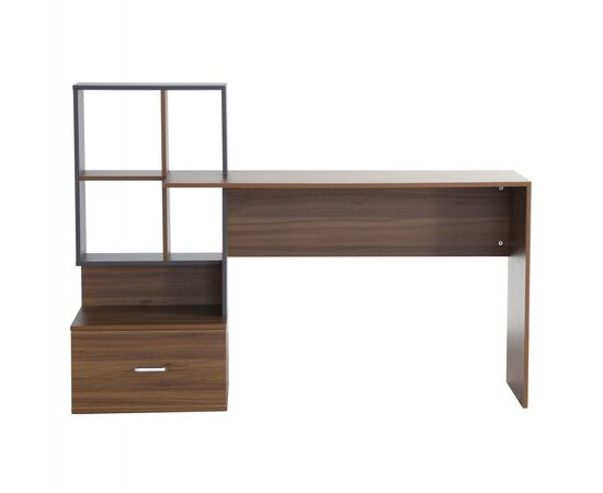 ΓΡΑΦΕΙΟ ΜΕΛΑΜΙΝΗΣ ΜΕ ΒΙΒΛΙΟΘΗΚΗ SYNDYA HM8993.01 ΚΑΡΥΔΙ ΓΚΡΙ 149x48x105Y εκ. - ΓΡΑΦΕΙΑ στο Milonadakis.gr