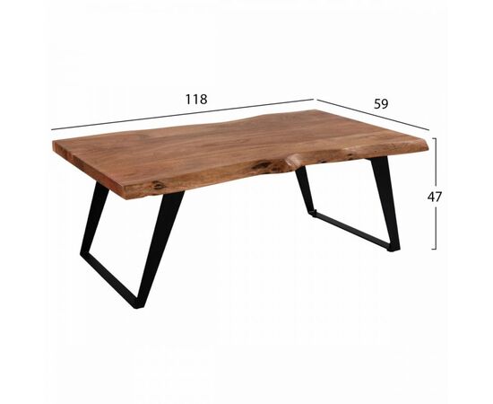 ΤΡΑΠΕΖΙ ΣΑΛΟΝΙΟΥ ALICIA 4εκ.ΠΑΧΟΣ ΑΠΟ ΜΑΣΙΦ ΞΥΛΟ ΑΚΑΚΙΑΣ HM8171.11 118x59x47Υ εκ. - ΤΡΑΠΕΖΙΑ ΚΟΥΖΙΝΑΣ στο Milonadakis.gr