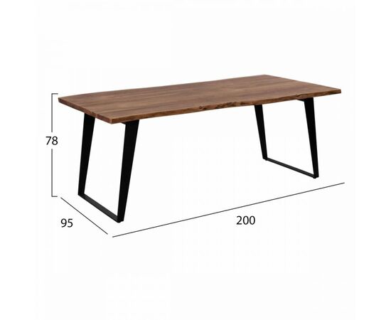 ΤΡΑΠΕΖΙ ΤΡΑΠΕΖΑΡΙΑΣ ALICIA 4εκ.ΠΑΧΟΣ ΑΠΟ ΜΑΣΙΦ ΞΥΛΟ ΑΚΑΚΙΑΣ HM8169.11 200x95x78Y εκ. - ΤΡΑΠΕΖΙΑ ΚΟΥΖΙΝΑΣ στο Milonadakis.gr