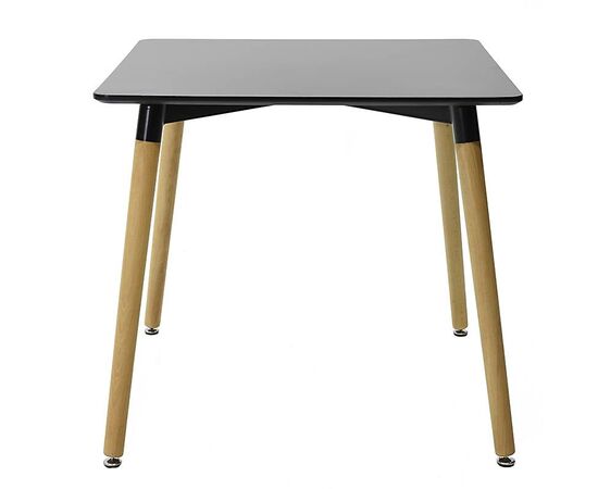 Τραπέζι Natali pakoworld τετράγωνο MDF χρώμα μαύρο gloss 80x80x76εκ - ΤΡΑΠΕΖΙΑ ΚΟΥΖΙΝΑΣ στο Milonadakis.gr