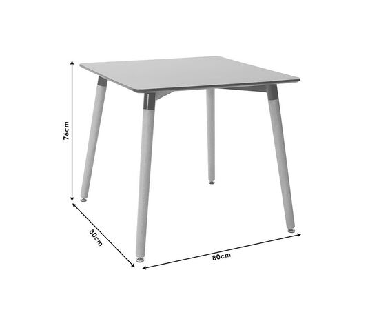 Τραπέζι Natali pakoworld τετράγωνο MDF χρώμα μαύρο gloss 80x80x76εκ - ΤΡΑΠΕΖΙΑ ΚΟΥΖΙΝΑΣ στο Milonadakis.gr