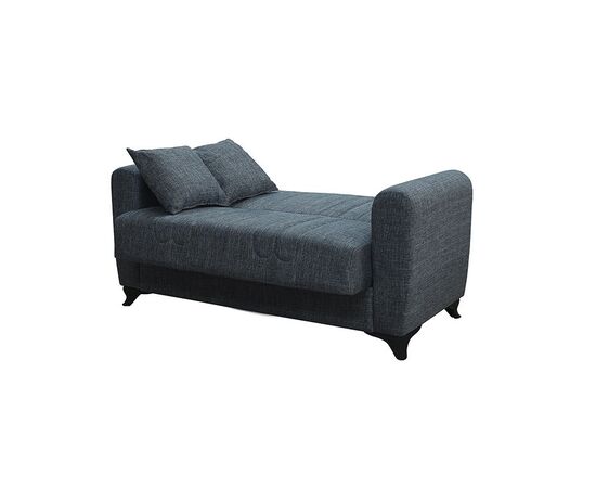 MELINA DARK GREY ΥΦΑΣΜΑ 2ΘΕΣΙΟΣ ΚΑΝΑΠΕΣ/ΚΡΕΒΑΤΙ ΜΕ ΑΠΟΘ.ΧΩΡΟ 150Χ80εκ. - ΚΑΝΑΠΕΔΕΣ-ΣΑΛΟΝΙΑ στο Milonadakis.gr