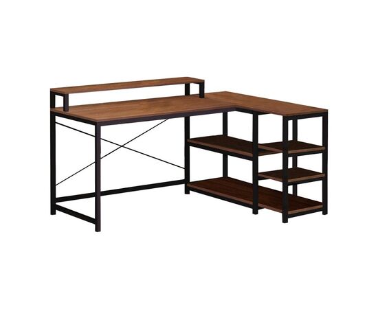 Γραφείο γωνιακό Tebul pakoworld MDF-metal σε oak απόχρωση 100x60x88εκ - ΓΡΑΦΕΙΑ στο Milonadakis.gr
