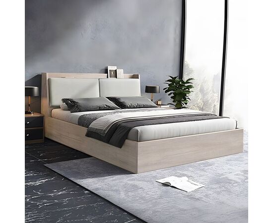 Κρεβάτι Akvare pakoworld διπλό mdf σε φυσική απόχρωση 150x200εκ - ΚΡΕΒΑΤΙΑ στο Milonadakis.gr