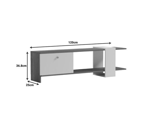 Έπιπλο τηλεόρασης Standi pakoworld σε sonoma-γκρι cement απόχρωση 120x25x36.8εκ - ΕΠΙΠΛΑ ΤΗΛΕΟΡΑΣΗΣ στο Milonadakis.gr