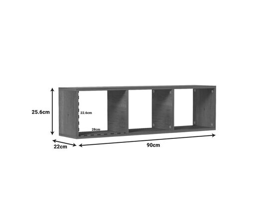 Επιτοίχια ραφιέρα Mikoro pakoworld σε φυσική απόχρωση 90x22x25.6εκ - ΡΑΦΙΑ ΤΟΙΧΟΥ στο Milonadakis.gr